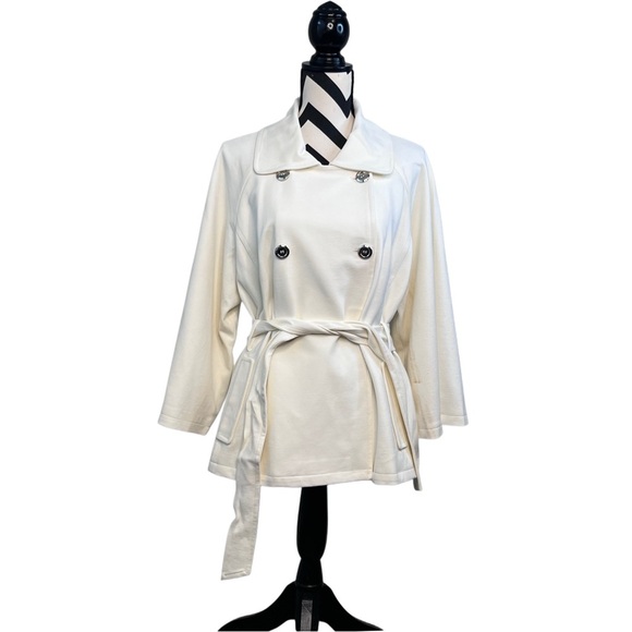 NWT Chico's Sz 3 Office Retro Belted Ponte Jacket - Picture 1 of 15